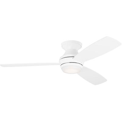 Generation Lighting Fans - Ikon 52" Hugger LED Ceiling Fan - Matte White - 3IKR52RZWD