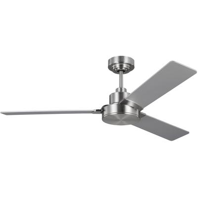 Generation Lighting Fans - Jovie 52" Indoor/Outdoor Ceiling Fan - Brushed Steel - 3JVR52BS