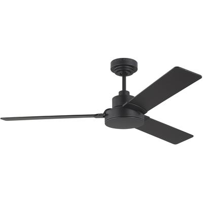 Generation Lighting Fans - Jovie 52" Indoor/Outdoor Ceiling Fan - Midnight Black - 3JVR52MBK