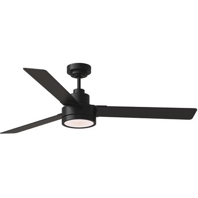 Generation Lighting Fans - Jovie 58" Indoor/Outdoor LED Ceiling Fan - Midnight Black - 3JVR58MBKD