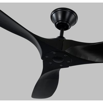 Generation Lighting Fans - Maverick II 52" 3-Blade Ceiling Fan - Matte Black with Matte Black - 3MAVR52BKBK