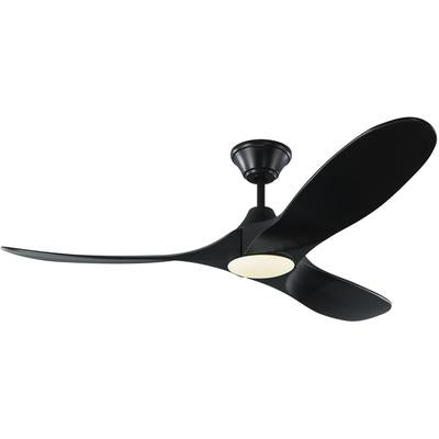 Generation Lighting Fans - Maverick II 52" LED 3-Blade Ceiling Fan - Black on Black - 3MAVR52BKBKD