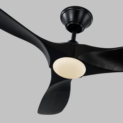 Generation Lighting Fans - Maverick II 52" LED 3-Blade Ceiling Fan - Black on Black - 3MAVR52BKBKD