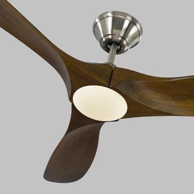 Generation Lighting Fans - Maverick II 52" LED 3-Blade Ceiling Fan - Brushed Steel - 3MAVR52BSD