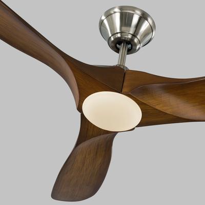 Generation Lighting Fans - Maverick II 52" LED 3-Blade Ceiling Fan - Brushed Steel Koa - 3MAVR52BSKOAD