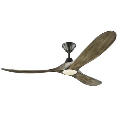 Generation Lighting Fans - Maverick 60" LED 3-Blade Ceiling Fan - Aged Pewter - 3MAVR60AGPD