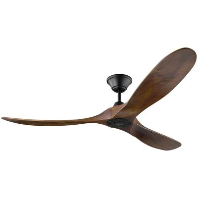 Generation Lighting Fans - Maverick 60" 3-Blade Ceiling Fan - Black Walnut Blades - 3MAVR60BK