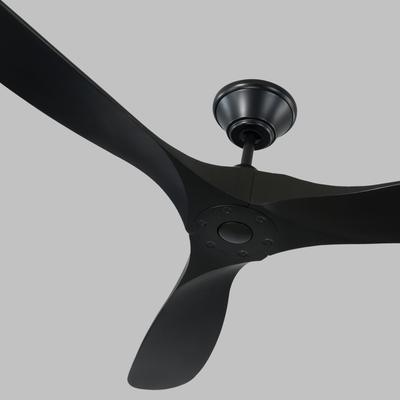 Generation Lighting Fans - Maverick 60" 3-Blade Ceiling Fan - Black on Black - 3MAVR60BKBK