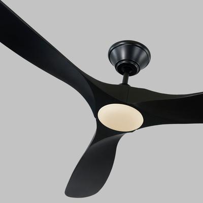 Generation Lighting Fans - Maverick 60" LED 3-Blade Ceiling Fan - Black on Black - 3MAVR60BKBKD