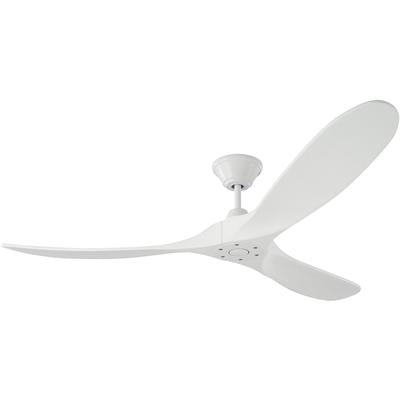 Generation Lighting Fans - Maverick 60" 3-Blade Ceiling Fan - Matte White - 3MAVR60RZW