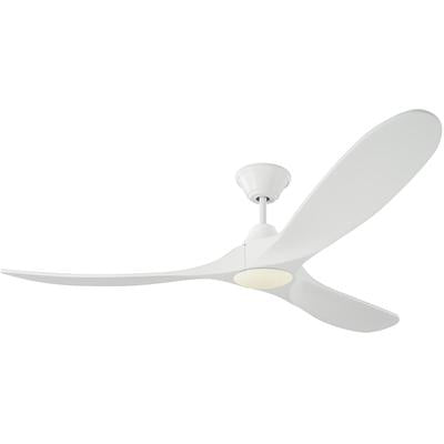 Generation Lighting Fans - Maverick 60" LED 3-Blade Ceiling Fan - Matte White - 3MAVR60RZWD