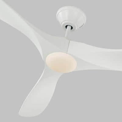 Generation Lighting Fans - Maverick 60" LED 3-Blade Ceiling Fan - Matte White - 3MAVR60RZWD