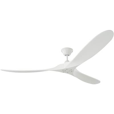 Generation Lighting Fans - Maverick Max 70" 3-Blade Ceiling Fan - Matte White - 3MAVR70RZW