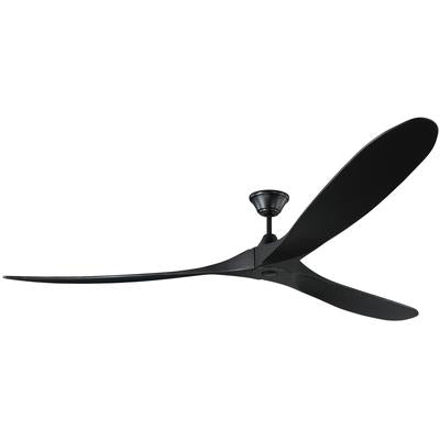 Generation Lighting Fans - Maverick Super Max 88" 3-Blade Ceiling Fan - Black on Black - 3MAVR88BKBK