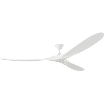 Generation Lighting Fans - Maverick Super Max 88" 3-Blade Ceiling Fan - Matte White - 3MAVR88RZW