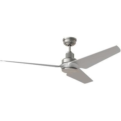 Generation Lighting Fans - Ruhlmann Smart 52" Indoor/Outdoor LED Ceiling Fan - Brushed Steel - 3RULSM52BSD