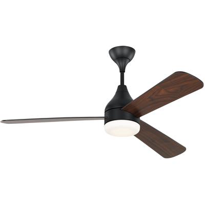 Generation Lighting Fans - Streaming Smart 52" LED Ceiling Fan - Midnight Black - 3STMSM52MBKD