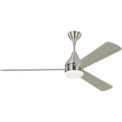 Generation Lighting Fans - Streaming 60" Smart Indoor/Outdoor Ceiling Fan - Brushed Steel - 3STMSM60BSD