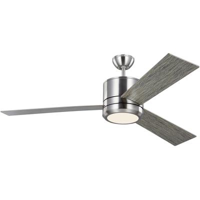 Generation Lighting Fans - Vision 56" LED Ceiling Fan - Brushed Steel - 3VNMR56BSLGD-V1