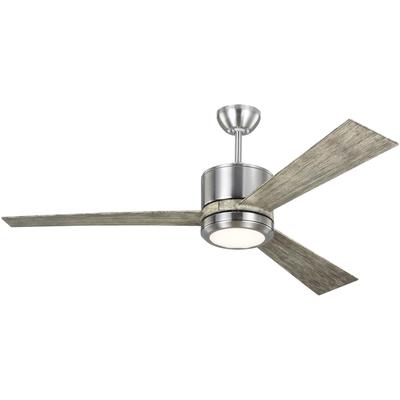 Generation Lighting Fans - Vision 52" LED Ceiling Fan - Brushed Steel - 3VNR52BSLGD-V1