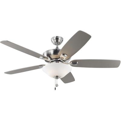 Generation Lighting Fans - Colony Max Plus 52" 2-Light Ceiling Fan - Brushed Steel - 5COM52BSD-V1