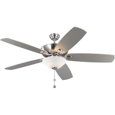 Generation Lighting Fans - Colony Super Max Plus 60" Ceiling Fan - Brushed Steel - 5CSM60BSD-V1