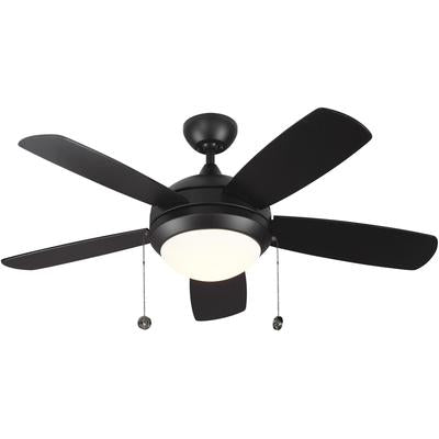 Generation Lighting Fans - Discus Classic II 44" Ceiling Fan - Black - 5DIC44BKD-V1