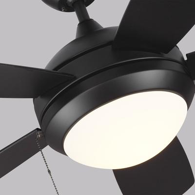 Generation Lighting Fans - Discus Classic II 44" Ceiling Fan - Black - 5DIC44BKD-V1