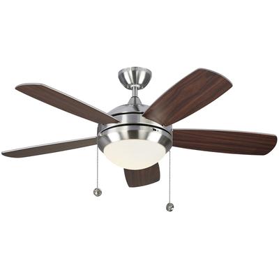 Generation Lighting Fans - Discus Classic II 44" Ceiling Fan - Brushed Steel - 5DIC44BSD-V1