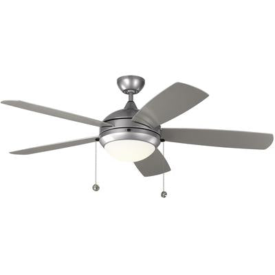 Generation Lighting Fans - Discus Outdoor 52" Ceiling Fan - Painted Brushed Steel - 5DIW52PBSD