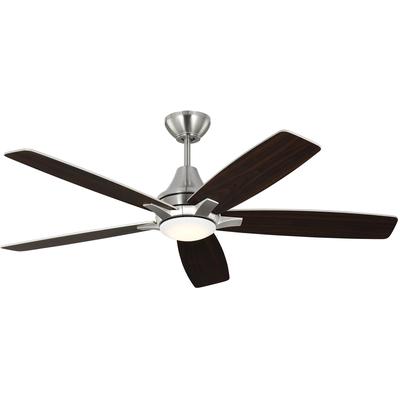 Generation Lighting Fans - Lowden 52" Indoor/Outdoor Ceiling Fan - Brushed Steel - 5LWDR52BSD