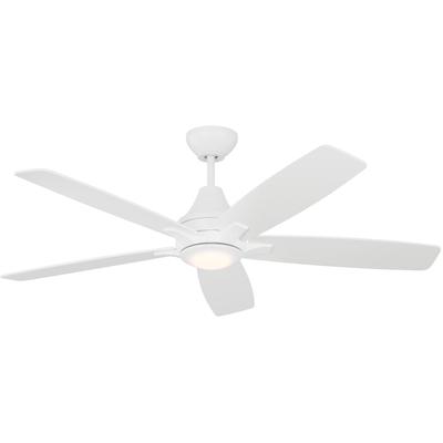 Generation Lighting Fans - Lowden 52" Indoor/Outdoor Ceiling Fan - Matte White - 5LWDR52RZWD