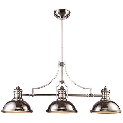 Elk Home - Chadwick 3-Light Billiard/Island Light - Polished Nickel - 66115-3