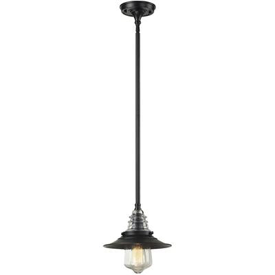 Elk Home - Landmark Lighting Insulator Glass 1-Light Pendant - Oiled Bronze - 66817-1