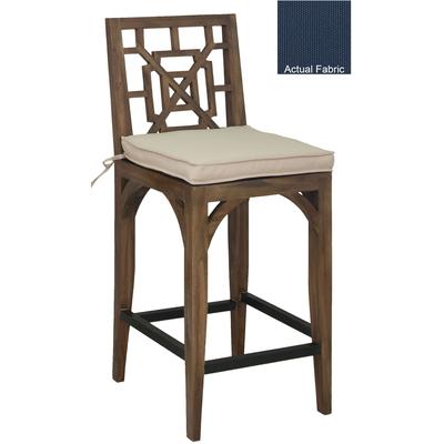 Elk Home - Teak Patio Barstool Cushion - Navy - 2317006NO