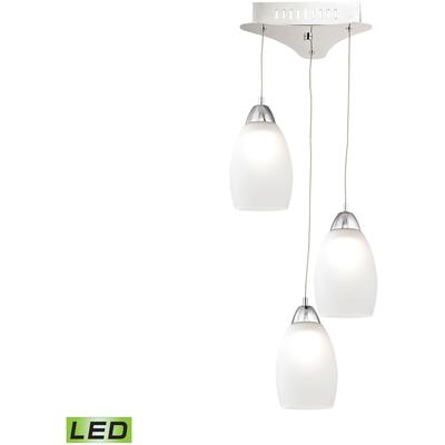 Elk Home - Buro 9" Wide 3-Light Mini Pendant - Chrome - LCA203-10-15