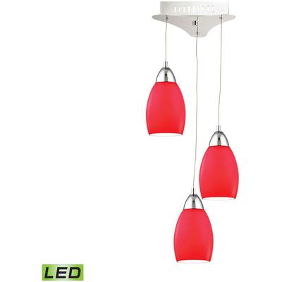 Elk Home - Buro 9" Wide 3-Light Mini Pendant - Chrome - LCA203-11-15