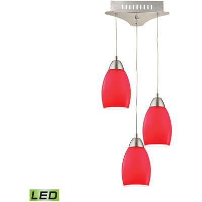 Elk Home - Buro 9" Wide 3-Light Mini Pendant - Satin Nickel - LCA203-11-16M