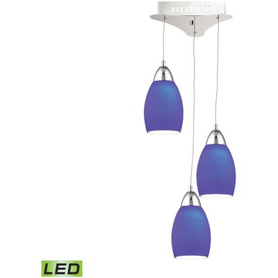 Elk Home - Buro 9" Wide 3-Light Mini Pendant - Chrome - LCA203-7-15