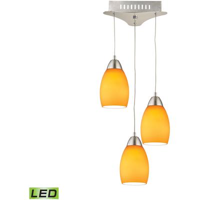 Elk Home - Buro 9" Wide 3-Light Mini Pendant - Satin Nickel - LCA203-8-16M