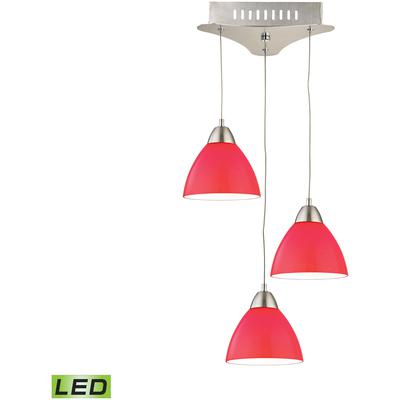 Elk Home - Piatto 11" Wide 3-Light Mini Pendant - Satin Nickel - LCA303-11-16M
