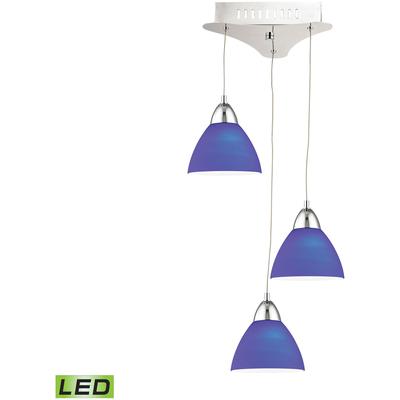 Elk Home - Piatto 11" Wide 3-Light Mini Pendant - Chrome - LCA303-7-15
