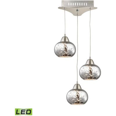 Elk Home - Ciotola Single LED Pendant with Mercury Glass Shade and Holder - LCA403-113-16M