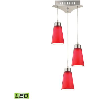 Elk Home - Coppa 11" Wide 3-Light Mini Pendant - Satin Nickel - LCA503-11-16M