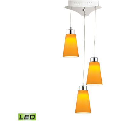 Elk Home - Coppa 11" Wide 3-Light Mini Pendant - Chrome - LCA503-8-15