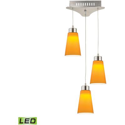 Elk Home - Coppa 11" Wide 3-Light Mini Pendant - Satin Nickel - LCA503-8-16M