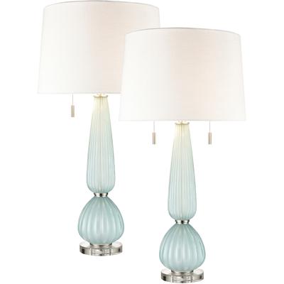 Elk Home - Set of 2 Mariani 34" High 2-Light Table Lamps - Blue - S0019-8039/S2