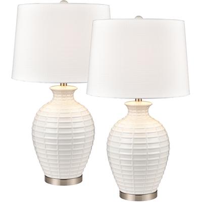 Elk Home - Set of 2 Junia 28" High 1-Light Table Lamps - White - S0019-9472/S2