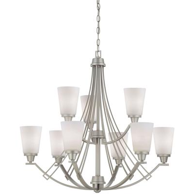 Thomas Lighting - Wright 9-Light Chandelier - Matte Nickel - TK0012117