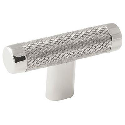 Amerock - Esquire 2-5/8" (67 mm) Length Cabinet Knob - Polished Nickel/Stainless Steel - BP36556PNSS